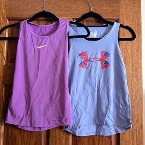 Bundle & Save Lot of 2 Girls Size Small 7/8 Active Tanks Nike UA
